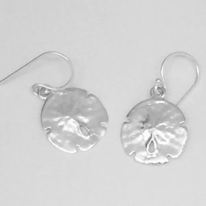 Shiny Hammered SAnd Dollar Dangles