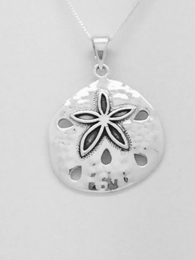 Large Natural Shaped Sand Dollar Pendant