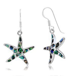 Abalone Mosaic Starfish Earrings