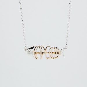 Two Tone "Cape Cod" Fishbone Necklace