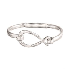 Silver Infinity Hook Bangle