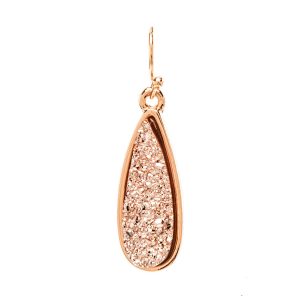 Rose Gold Druzy Earring
