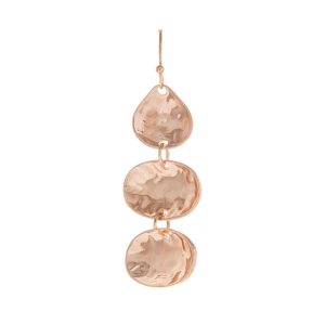 Rose Gold Concave Disc Earrings