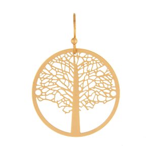 Gold Delicate Open Tree Earrings