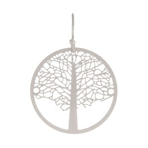 Silver Delicate Open Tree Earrings