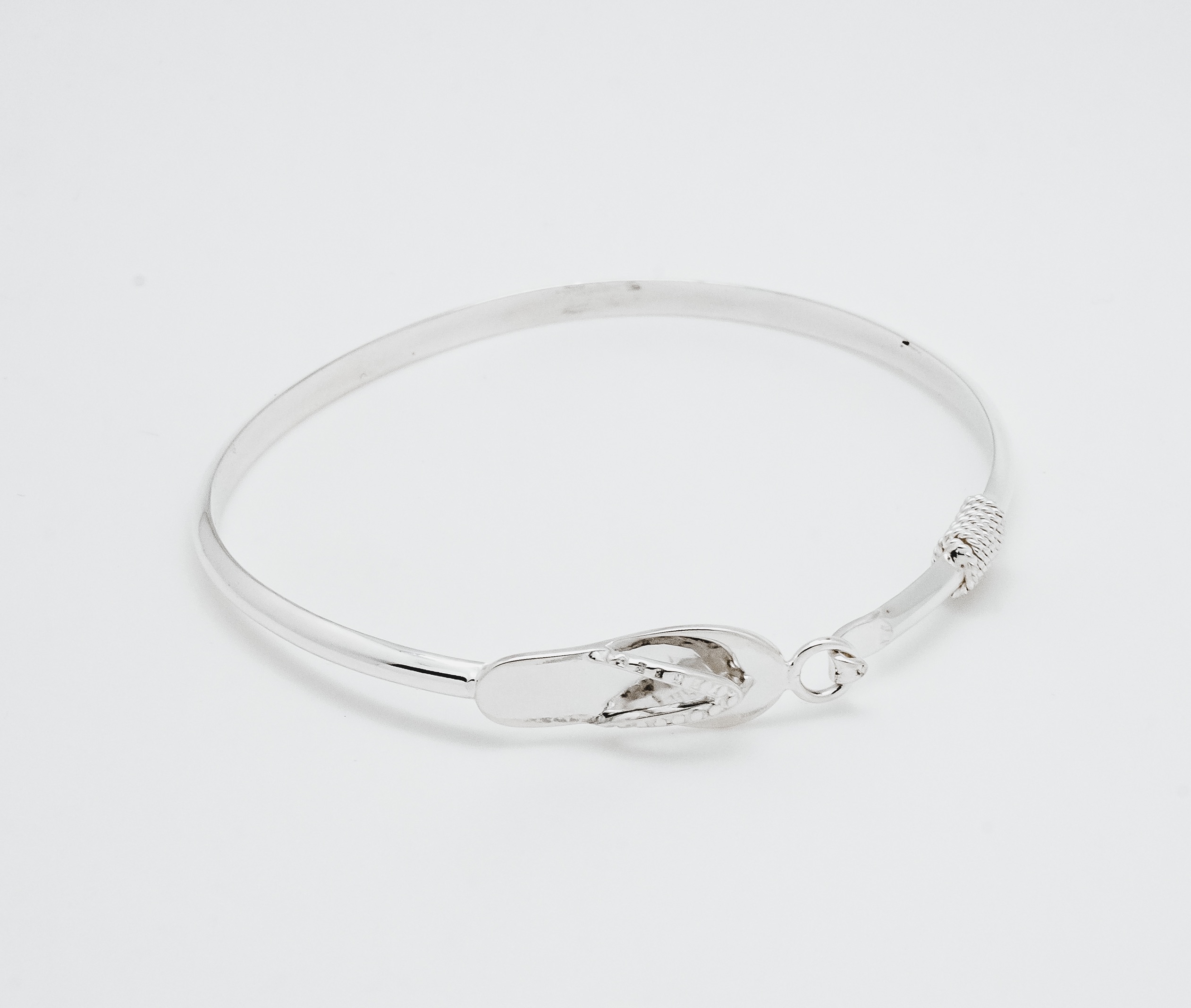 Sterling Silver Flip Flop Bangle - The Silver Seahorse