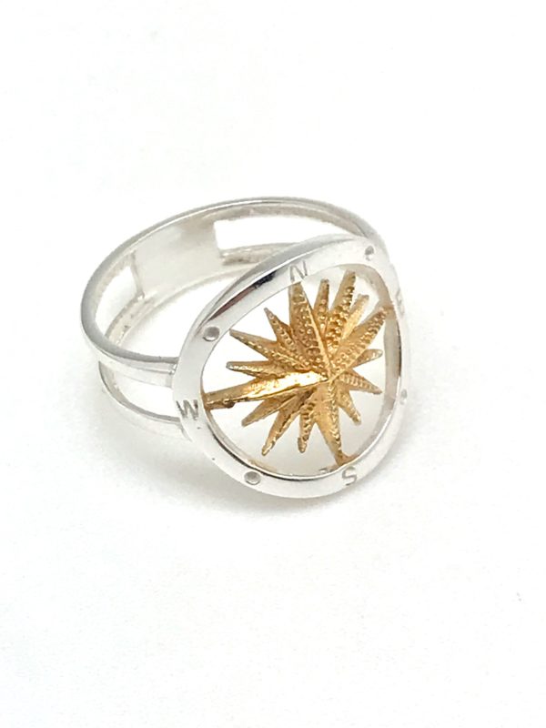 Compass Rose Ring Two Tone - Image 2