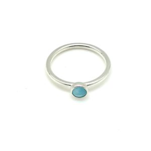 Simple Larimar Stone Ring