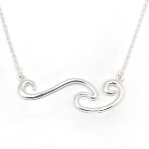 Single Decorative Wave Necklace