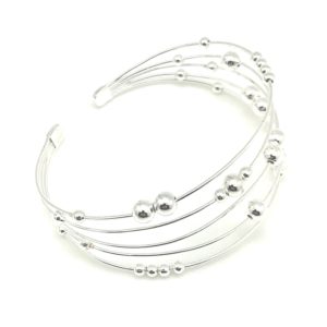 Multi Layer Multi Ball Cuff Bracelet