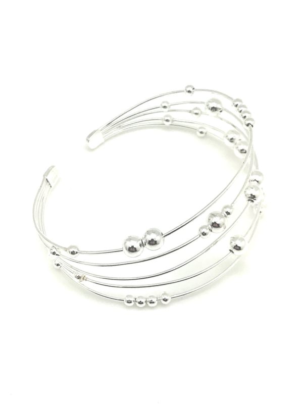 Multi Layer Multi Ball Cuff Bracelet
