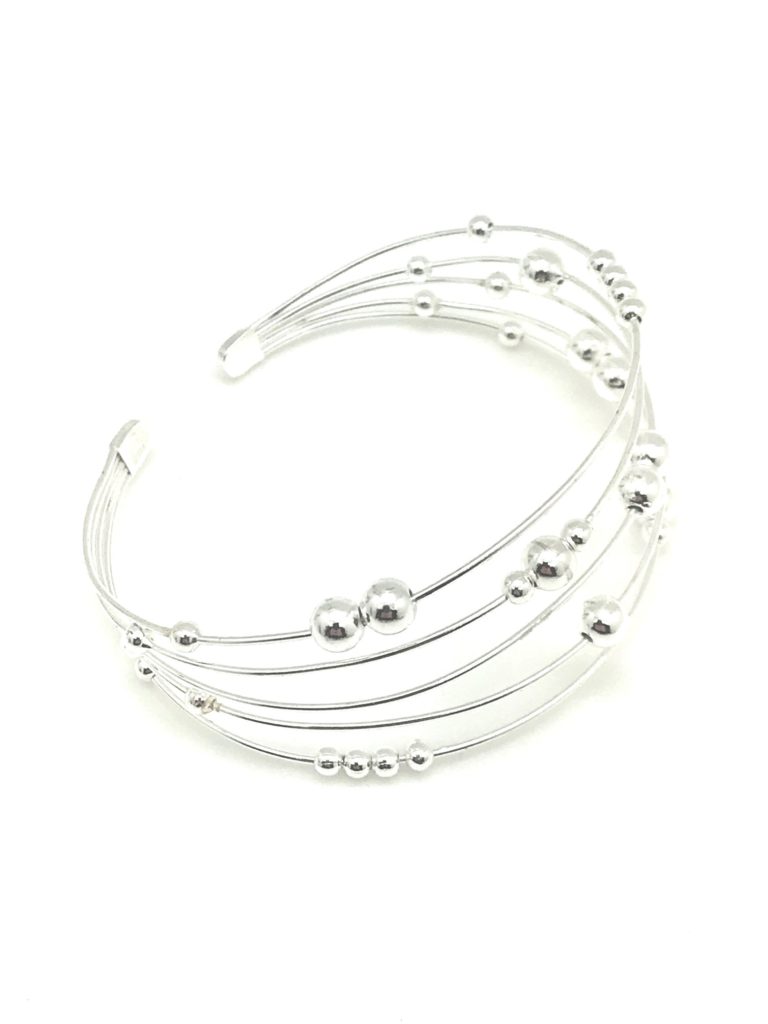 Multi Layer Multi Ball Cuff Bracelet