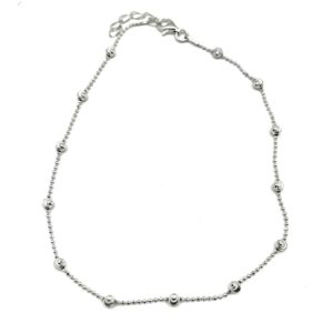 Mini Multi Diamond Cut Ball Anklet