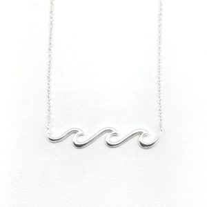Sterling Silver Three Wave Necklace