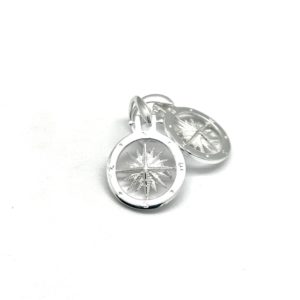 Sterling Silver Compass Dangle Earring