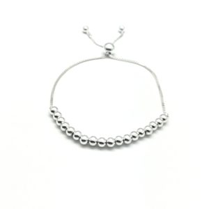 Sterling Silver Multi Ball Bolo Bracelet