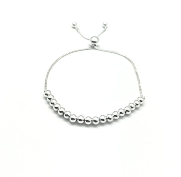 Sterling Silver Multi Ball Bolo Bracelet