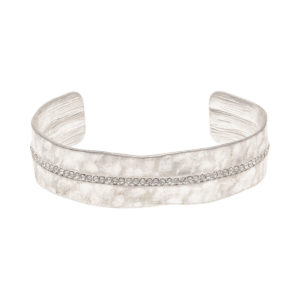 Silver Crystal Cuff Bracelet