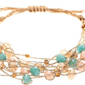 Light Multicolored Bead Bunch Bracelet