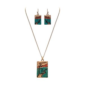 Gold Multi Metal River Wanderer Necklace Set