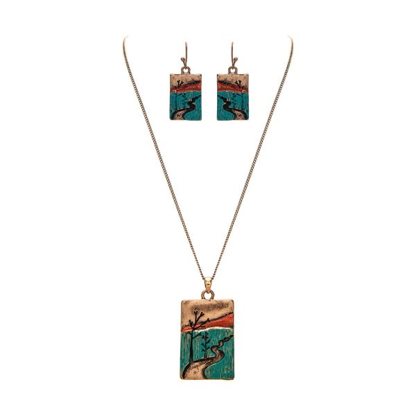 Gold Multi Metal River Wanderer Necklace Set