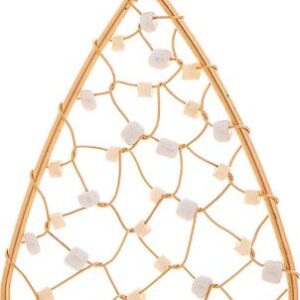 Teardrop Ivory Threaded Bead Earrings