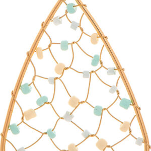 Teardrop Turquoise Threaded Bead Earrings