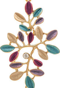 Gold Multi Large Leaf Earrings