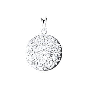 Silver Mandala Filigree Pendant