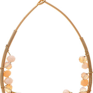 Gold Ivory Bottom Teardrop Earrings