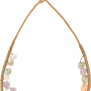 Gold Pastel Bead Bottom Teardrop