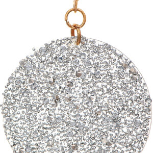 Grey Sparkle Disc Earrings