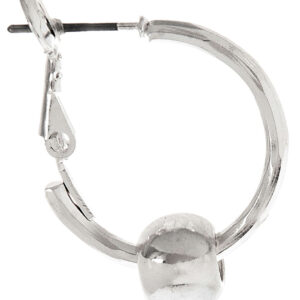 Silver Hoop with Ball Earrings
