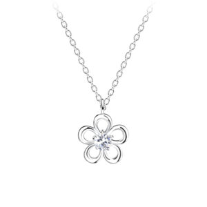Daisy with CZ Necklace