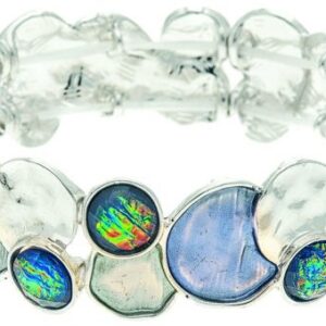 Silver Blue Bubbles Bracelet