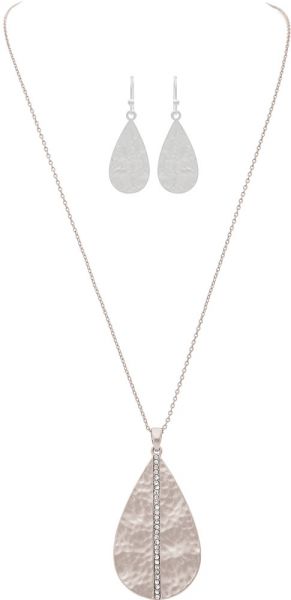 Elli Collana Con Ciondolo A Goccia In Argento 925 E Cristalli - Lunghezza 45 Cm, Gioiello Femminile, Regalo