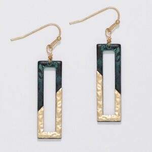 Open Rectangle Gold and Patina