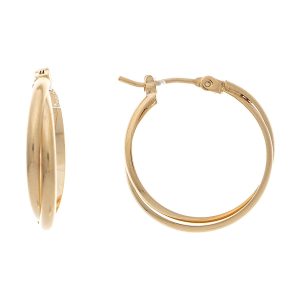 Twisted Gold Hoop Earrings