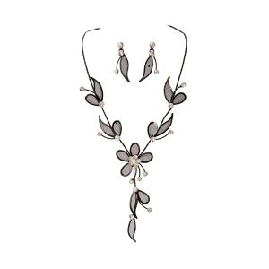 Black Mesh Flower Set