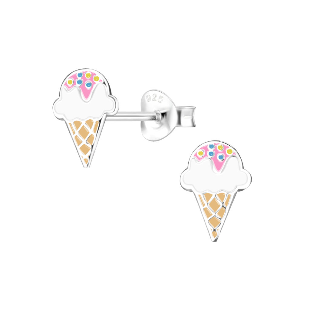 Ice Cream Cone Stud Earrings