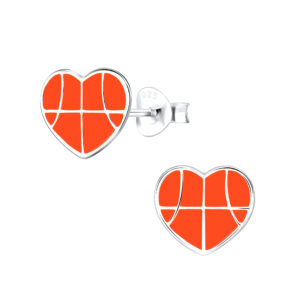 Heart Shaped Basketball Studs