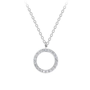 CZ Open Circle Necklace
