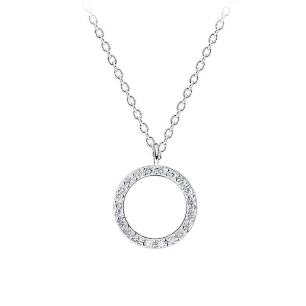 CZ Open Circle Necklace