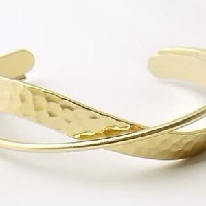 Gold Cross Over Cuff