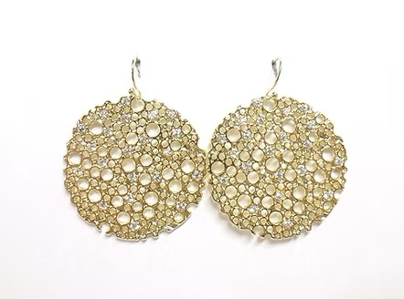 Gold Circle Cut Out Earrings