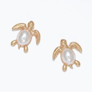 Swimming Gold Turtles with Pearl