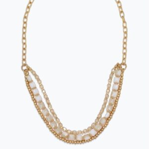 Layered Crystal and Semi-Precious Neutrals with Gold