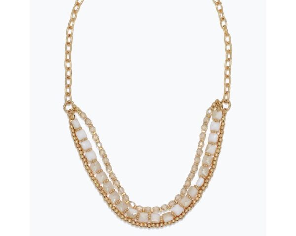Layered Crystal and Semi-Precious Neutrals with Gold