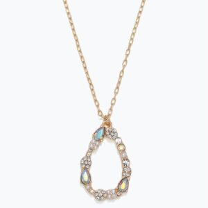 Gold with Crystal and Pearl Necklace