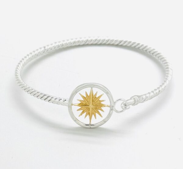 Two Tone Compass Bangle